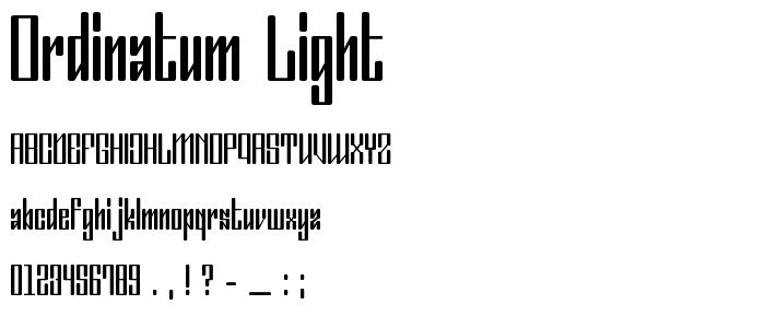 Ordinatum Light font